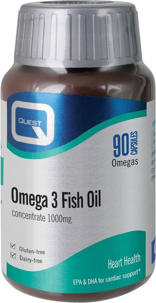 Quest - Omega 3 Fish Oil 100% Extra FREE - 45+45 x 1000mg Capsules